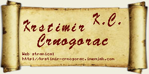 Krstimir Crnogorac vizit kartica